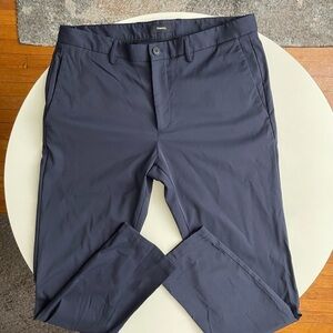 Theory Zaine Neoteric Slim Fit Pant 34x32 Navy Performance Tech Pant